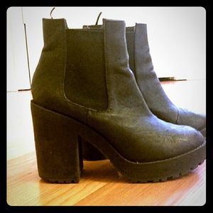 Black ankle boots